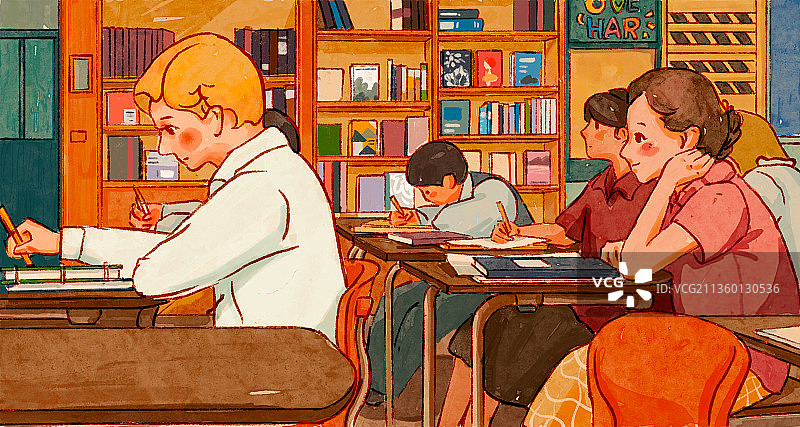 电影插画-怦然心动图片素材