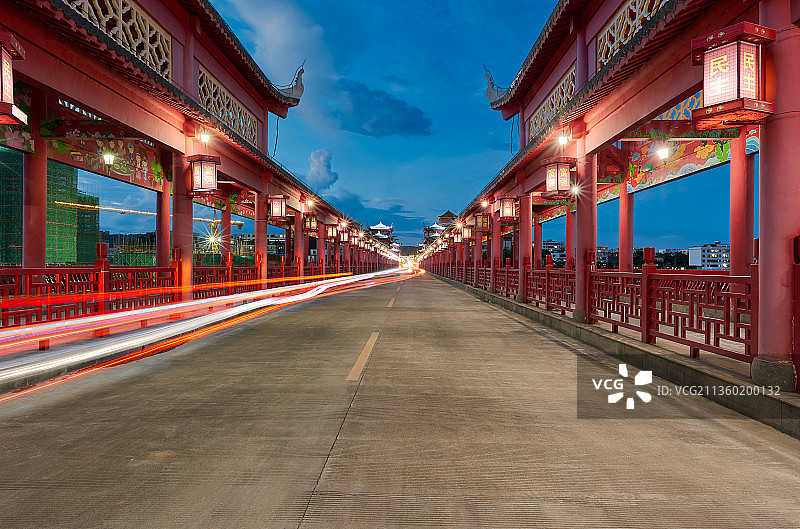 琼中百花廊桥图片素材