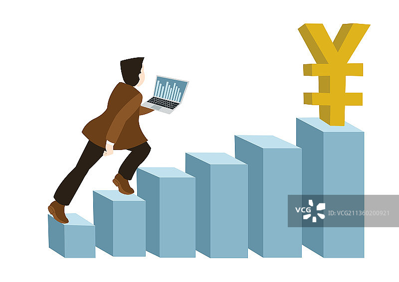 奔跑的金融师图片素材