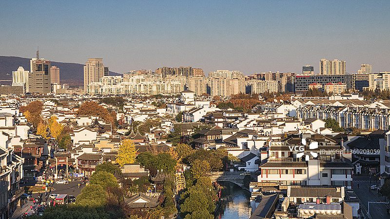 深秋的南京夫子庙秦淮风光带图片素材