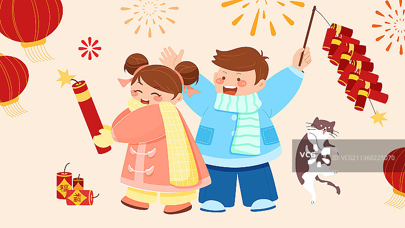 新年插画图片素材