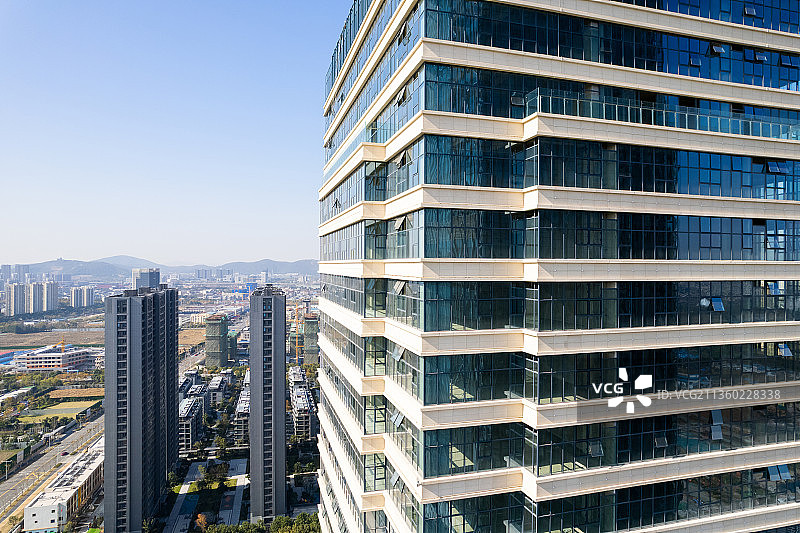航拍无锡现代城市建筑图片素材