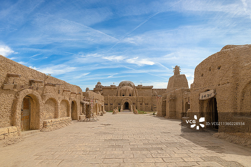 西域36国仿古维族建筑图片素材