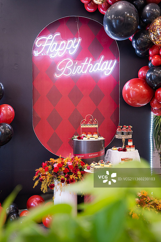 生日宴场布背景图片素材