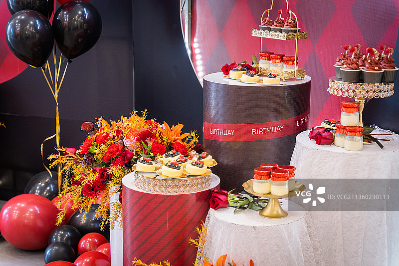 生日宴场布背景图片素材