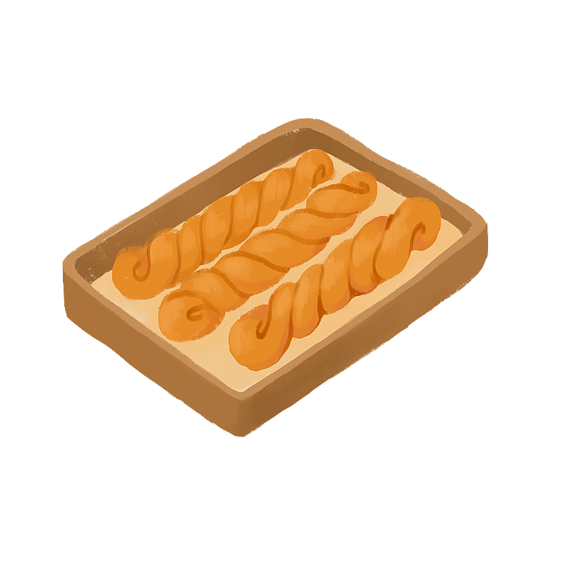 春节插画元素大麻花图片素材