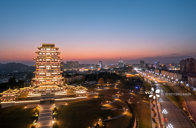 宜宾东楼黄昏图片素材