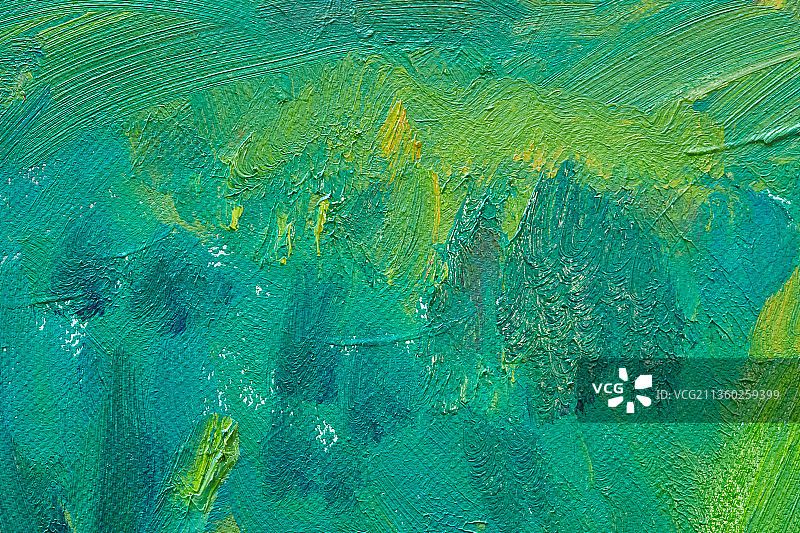 一幅色彩缤纷灿烂画风奔放的现代派表现风景油画作品局部图片素材