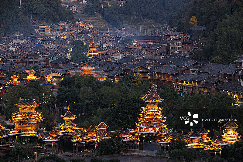 贵州黎平肇兴侗寨图片素材