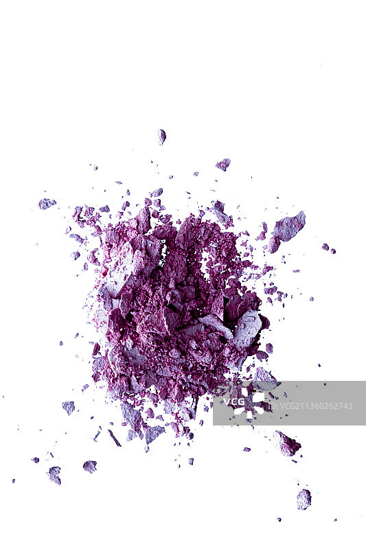 粉末化妆品，矿物有机眼影，腮红或碎化妆品图片素材