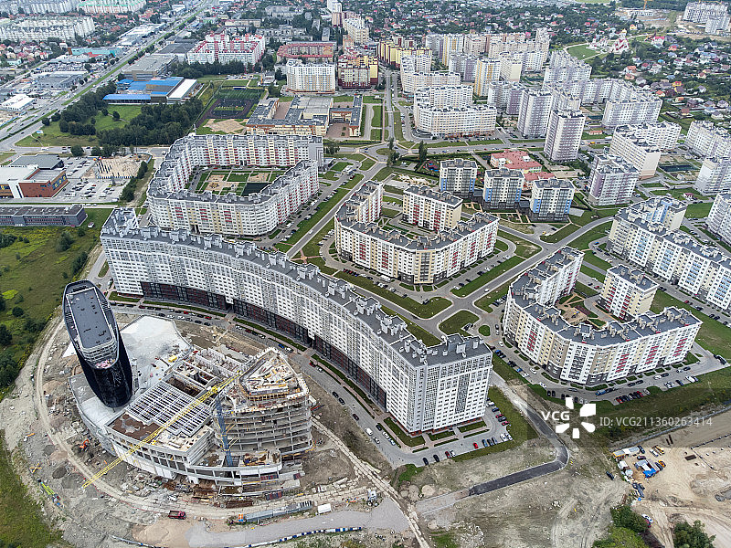 城市景观鸟瞰图片素材