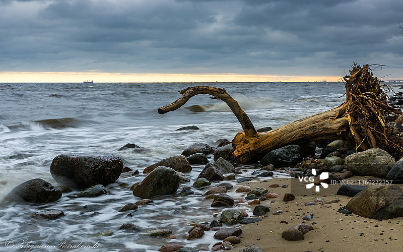 波兰波莫瑞格丁尼亚海景风光图片素材