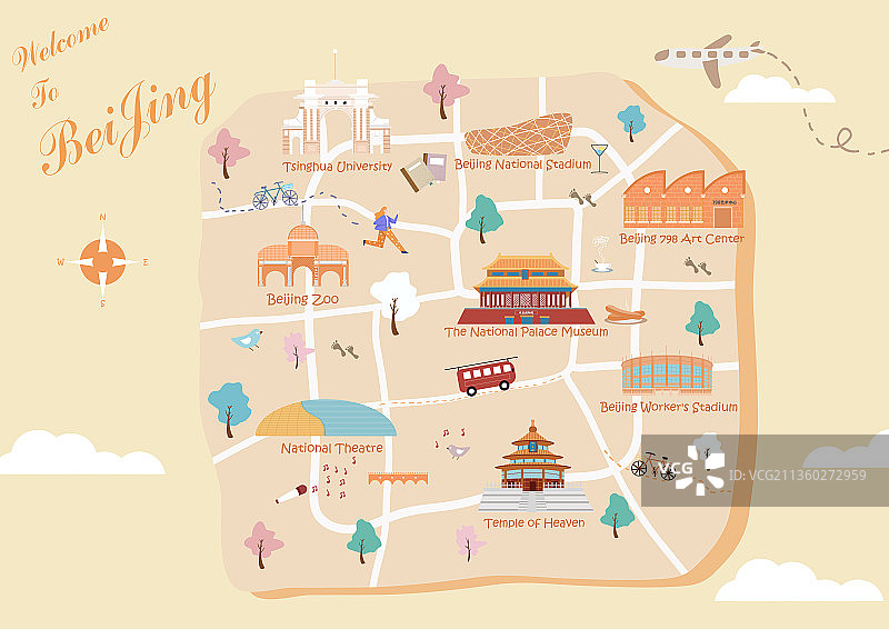 北京地图图片素材