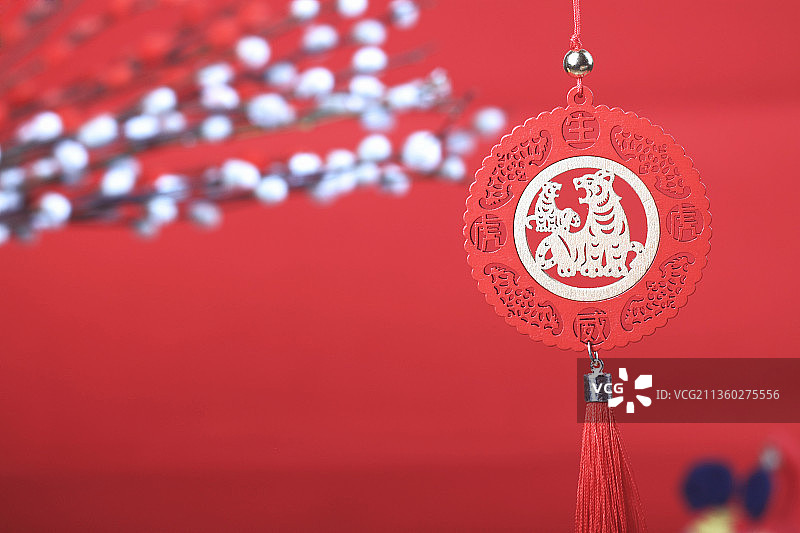 虎年春节传统装饰静物图片素材