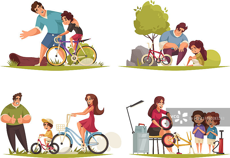 循环家庭套装图片素材