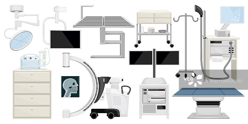 医疗手术室设备套装图片素材