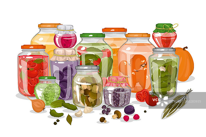 自制腌菜罐图片素材