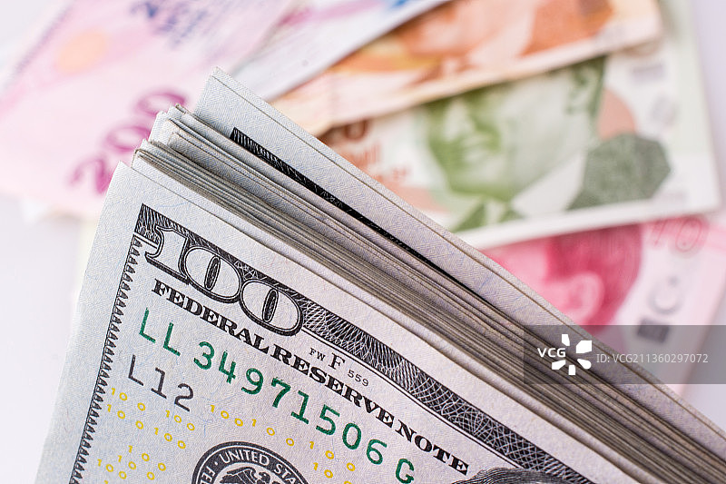 纸币特写图片素材