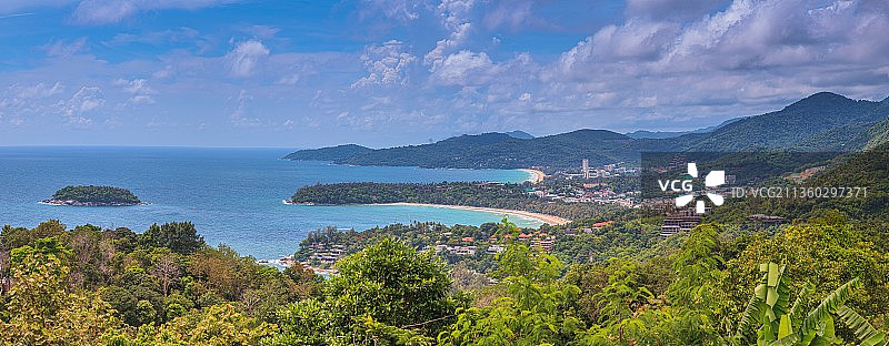 普吉岛大佛观景点的全景视野图片素材