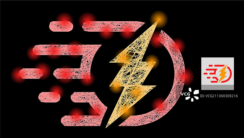 带眩光的闪耀网状电力图片素材