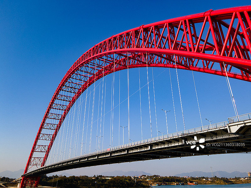 航拍广西贵港市平南县平南三桥图片素材