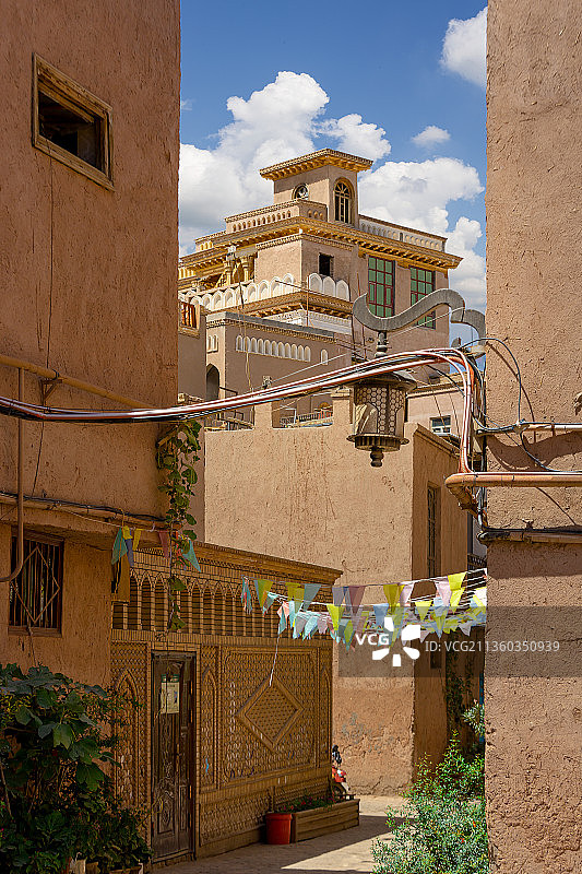 喀什老城巴依老爷维族建筑图片素材