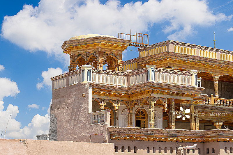 喀什老城巴依老爷维族建筑图片素材
