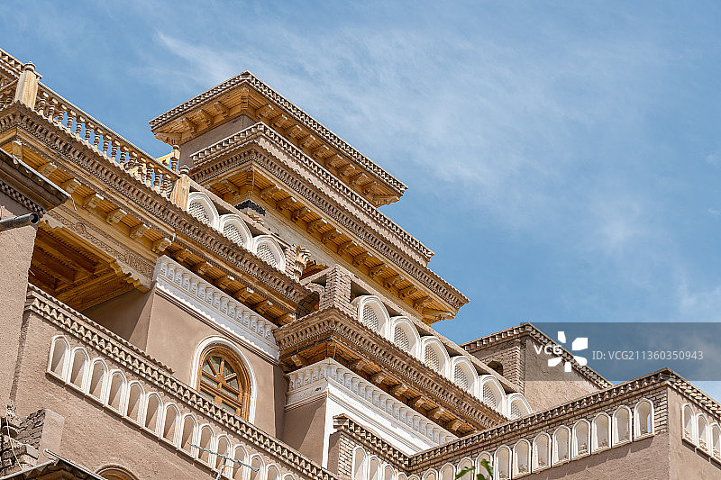 喀什老城巴依老爷维族建筑图片素材