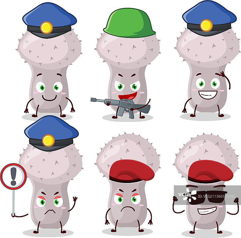 尽职的警官与绒球吉祥物图片素材