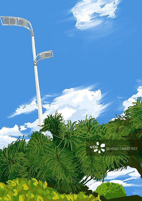 夏日晴空图片素材