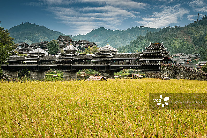程阳八寨风雨桥图片素材