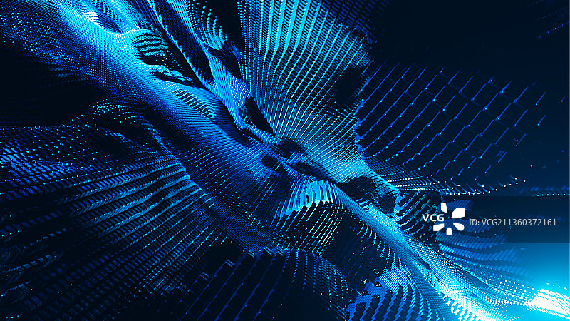 3D抽象赛博朋克科技风格插图背景图片素材
