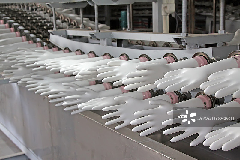 丁腈手套生产线图片素材
