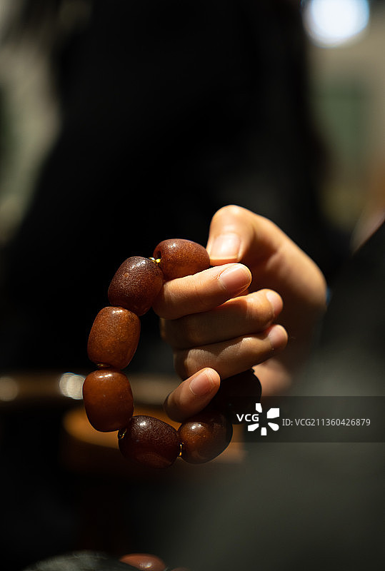 蜜蜡手串图片素材