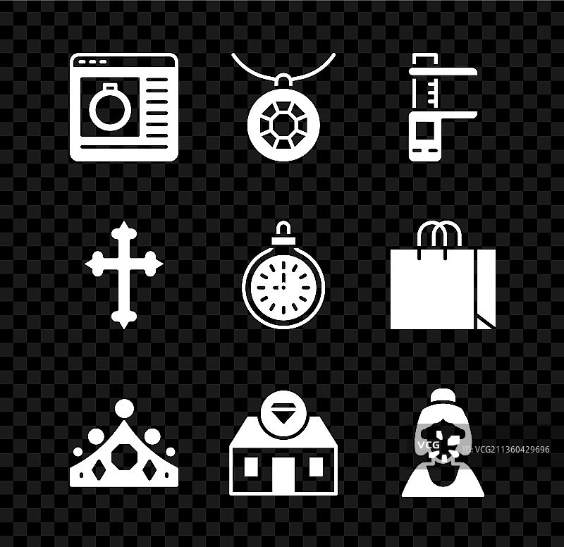 在线珠宝店吊坠项链套装图片素材