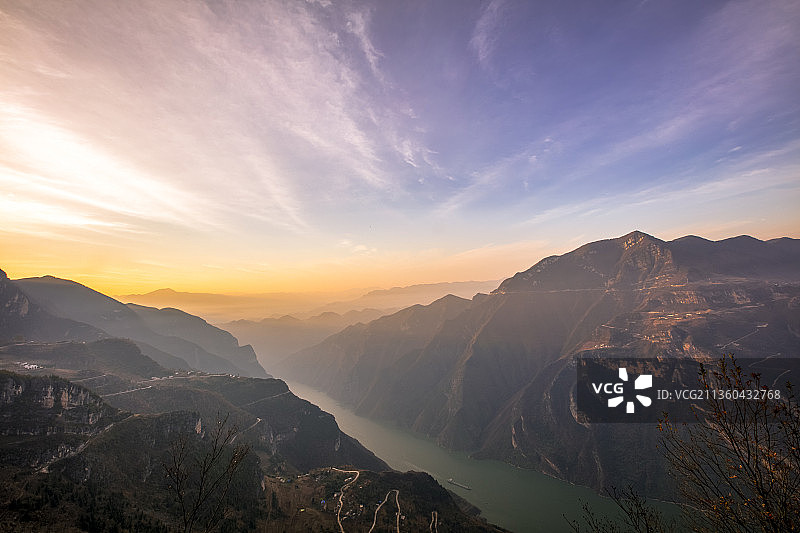 巫峡日出图片素材