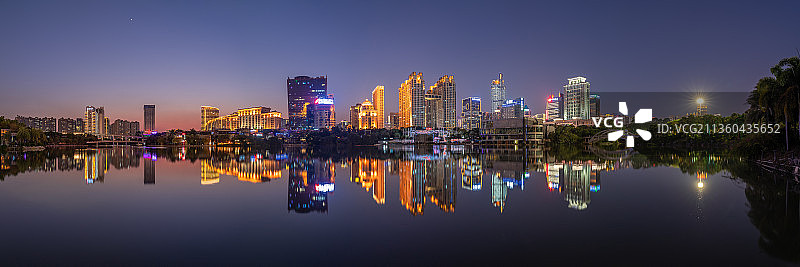 南宁民歌湖城市夜景图片素材