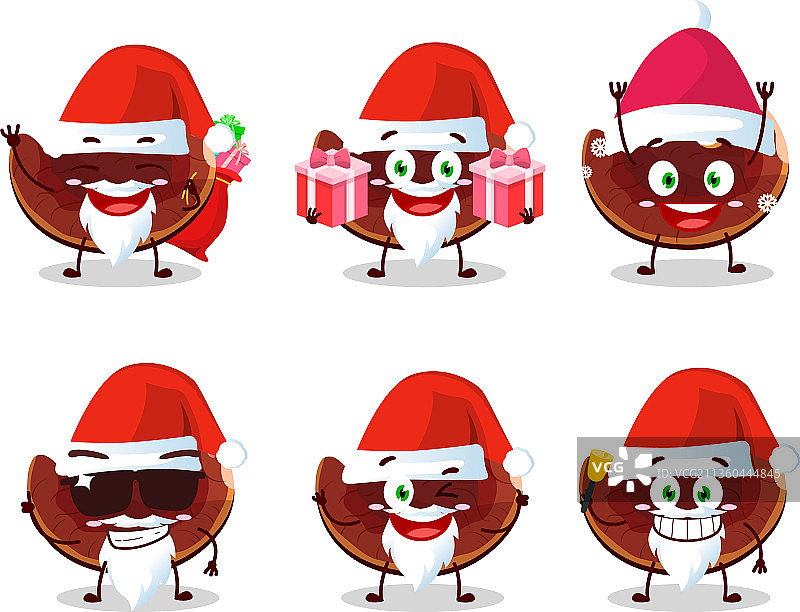 圣诞老人与灵芝表情包图片素材