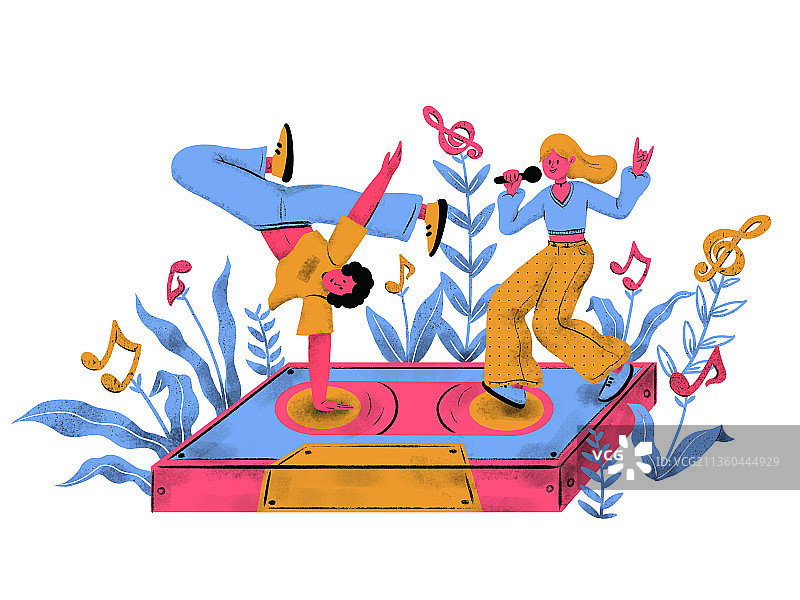 音乐节商业插画图片素材