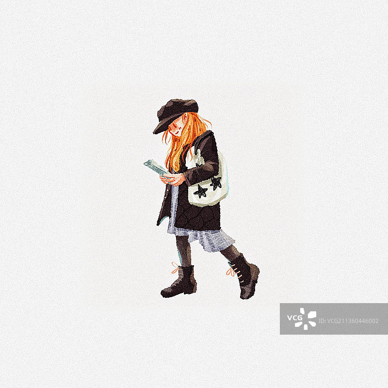 看书的女孩图片素材