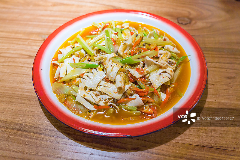 四川川菜炒黄喉图片素材