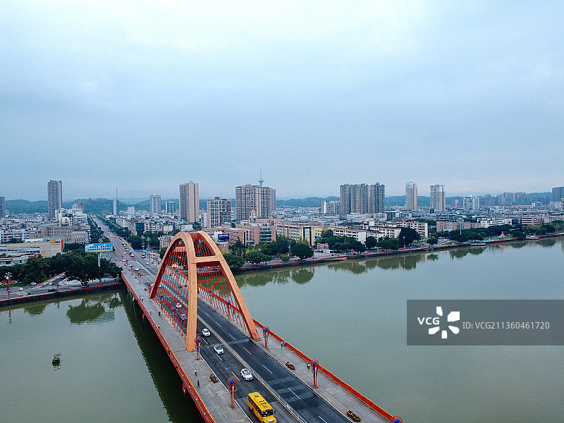 德阳市 旌阳区 长江西路 彩虹桥 绵远河 文庙广场图片素材