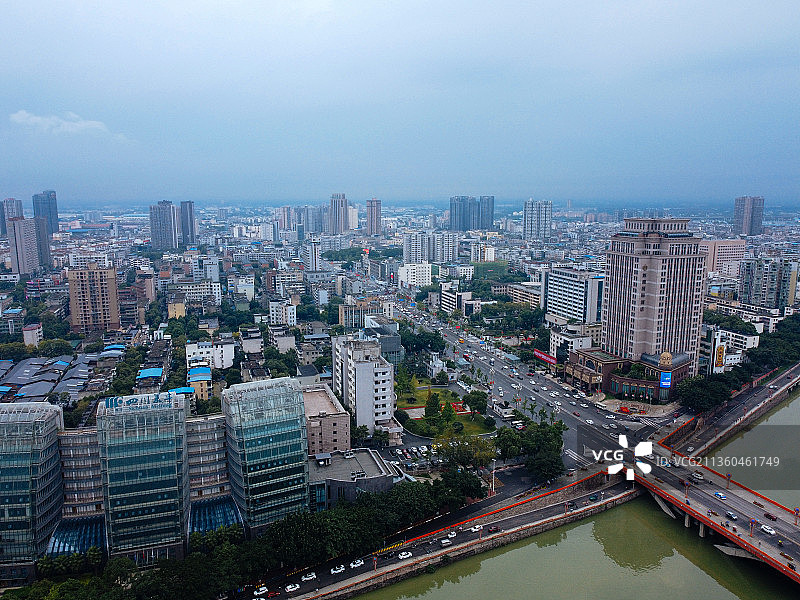 德阳市 旌阳区 长江西路 彩虹桥 绵远河 文庙广场图片素材