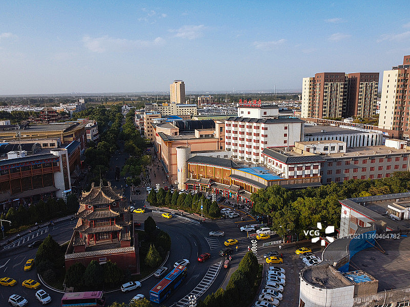 中卫 沙坡头区 鼓楼 鼓楼南街朝阳百货 红太阳广场图片素材