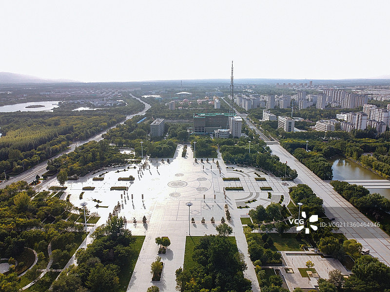 中卫 沙坡头区 平安东路 香山公园 市政广场 鼓楼南街图片素材