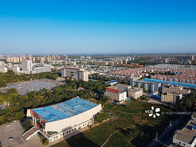 吴忠 利通区 盛元广场 开元大道 图书馆 体育馆 明珠路图片素材