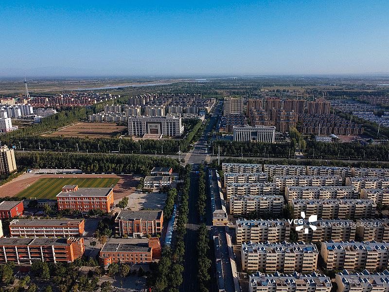 吴忠 利通区 盛元广场 开元大道 图书馆 体育馆 明珠路图片素材