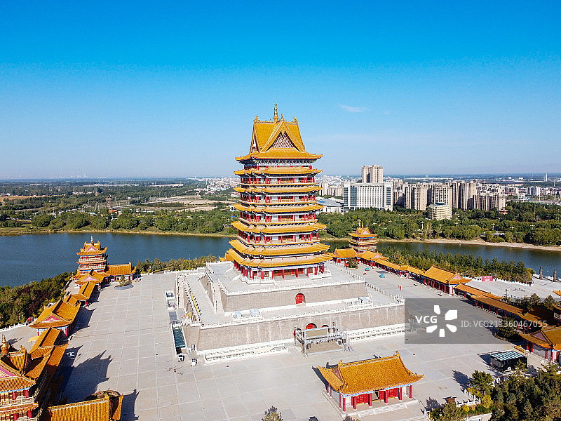 吴忠 青铜峡市 黄河路 滨河大道 中华黄河楼 黄河体育馆图片素材