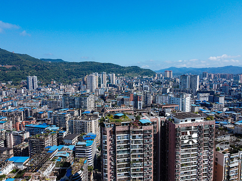达州 达川区 戛云路 州河 通川中路 人民医院 野茅溪大桥图片素材