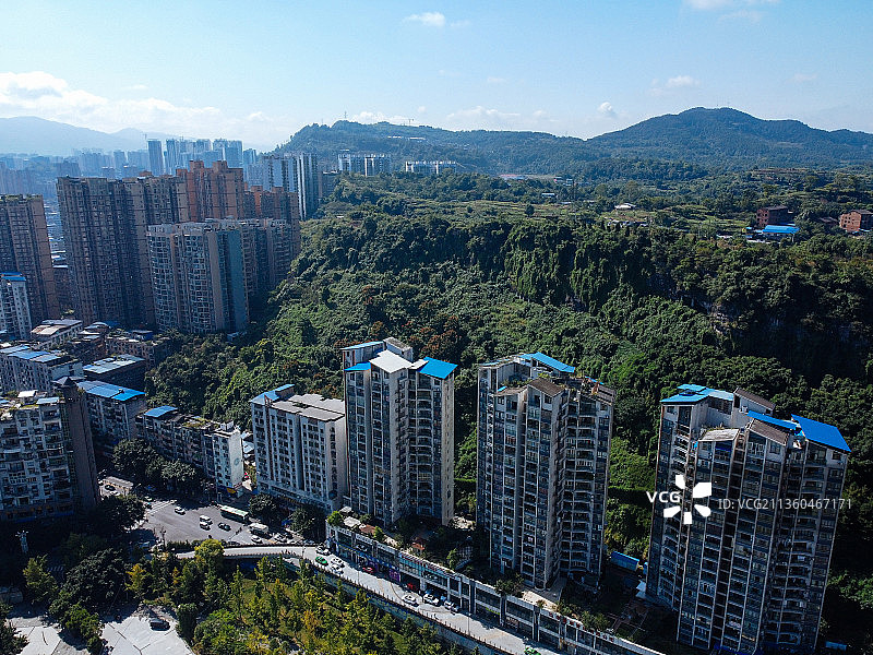 达州 达川区 戛云路 州河 通川中路 人民医院 野茅溪大桥图片素材
